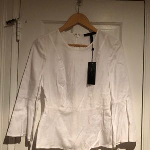 Bcbgmaxazria flare sleeve shirt